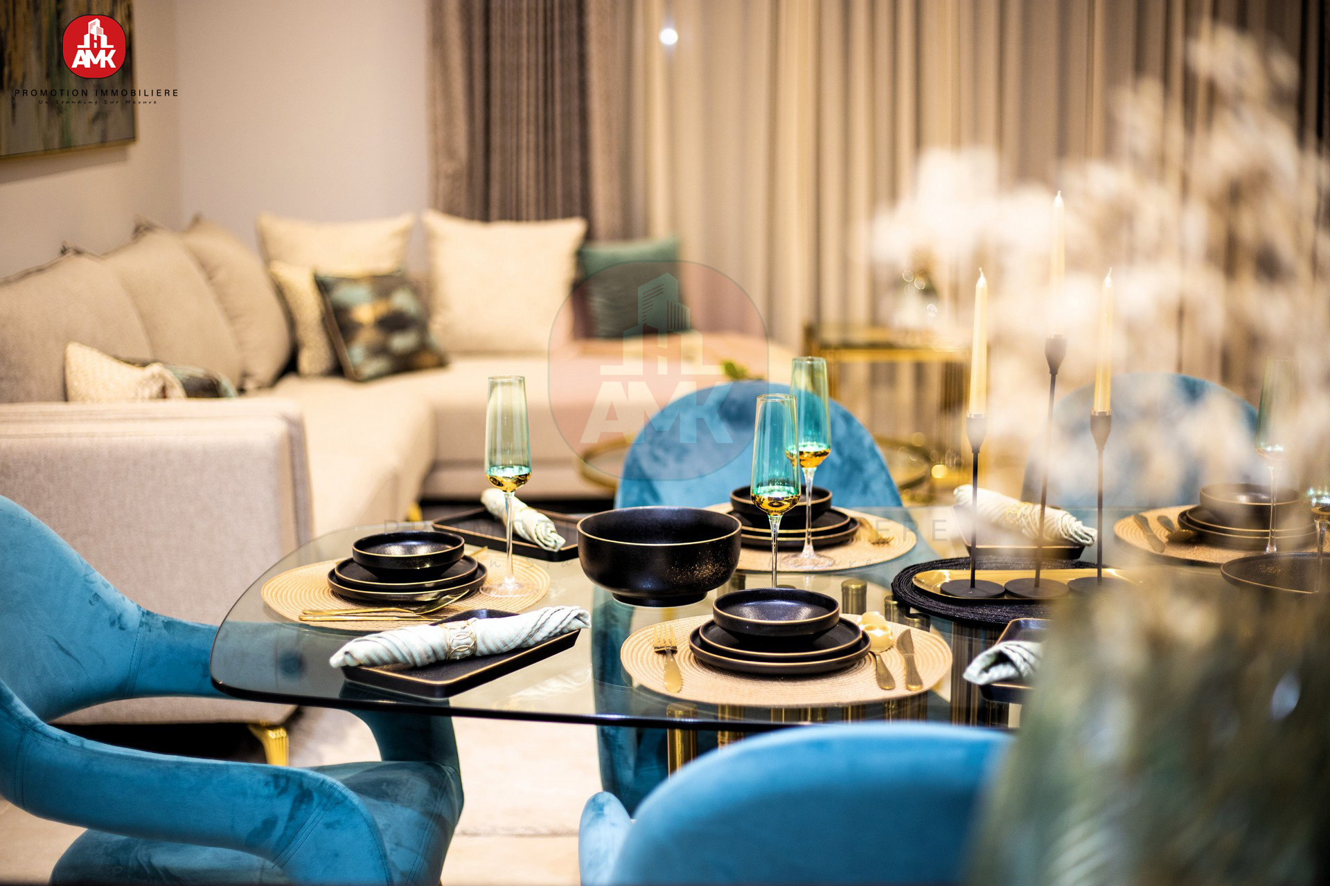 séjour, AMK hebbache immobilier Promoteur Immobilier Alger promotion immobilière à alger