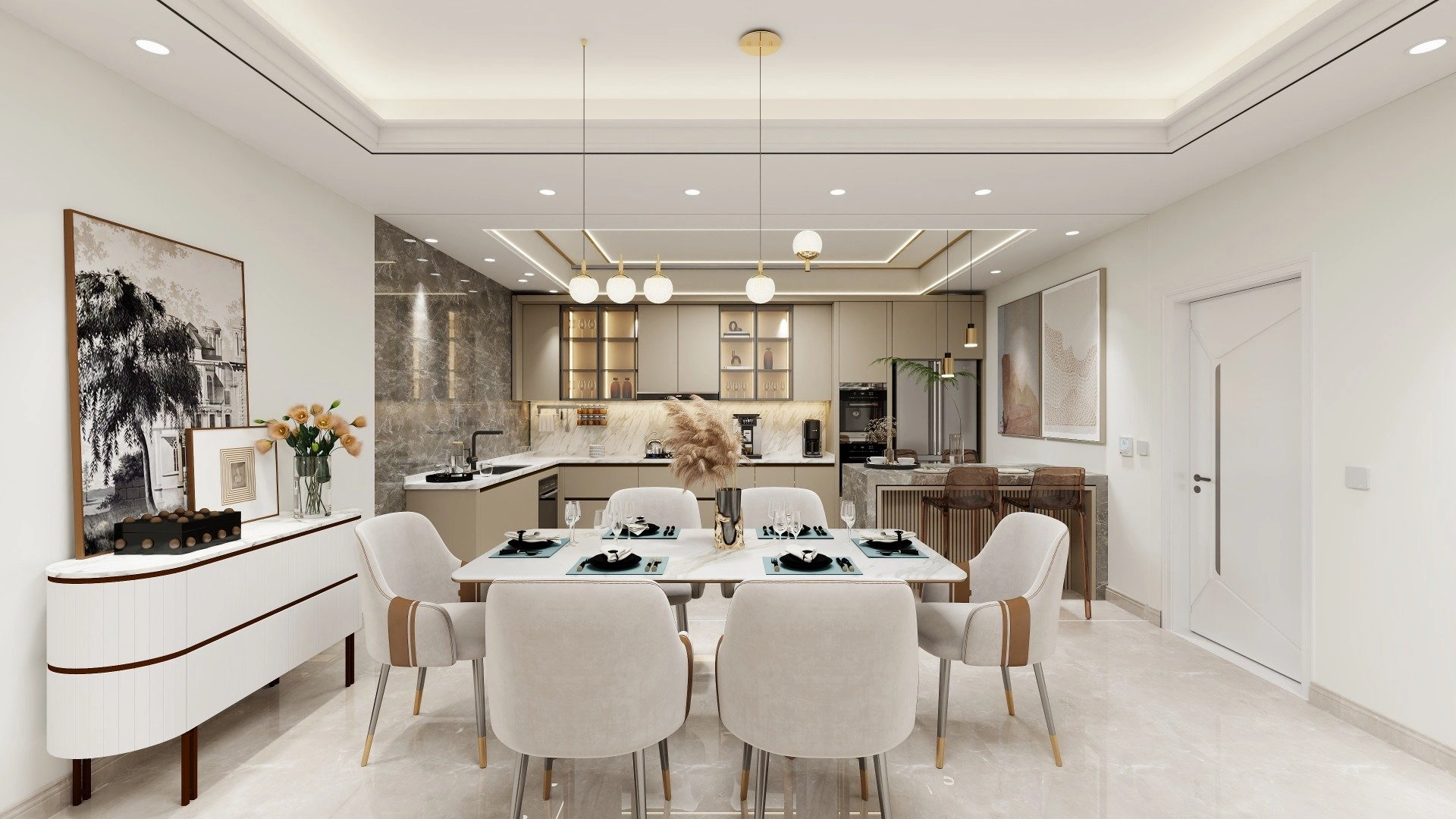 مُسْتَجَمَعُ فلوريا للتَّرْقِيَات العَقاريَّة مَطْبَخ